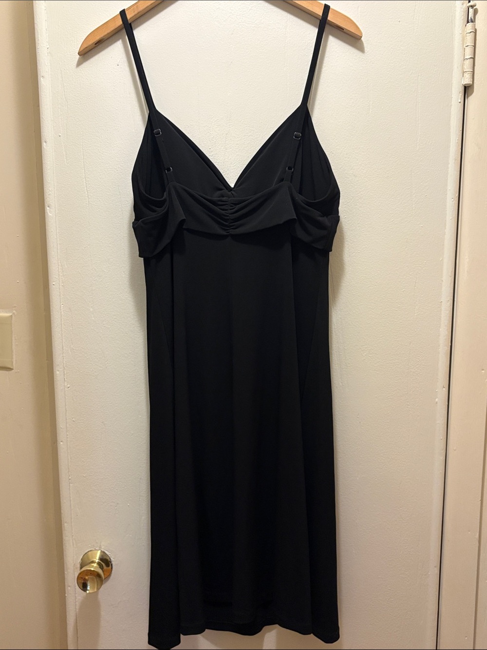 INC International Concepts Black Spaghetti Strap Midi Dress with Broach Detail - Picture 3 of 8